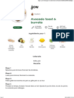 Jow - Imprimer Recette Avocado Toast & Burrata