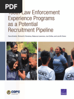 Youth Law Enforcement Experience Programs as a Potential Recruitment Pipeline