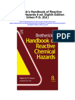 Brethericks Handbook of Reactive Chemical Hazards 8 Ed Eighth Edition Urben P G Ed Full Chapter