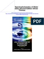 Uv Visible Spectrophotometry of Water and Wastewater Second Edition Olivier Thomas All Chapter