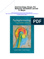 Psychopharmacology Drugs The Brain and Behavior 3Rd Edition Jerrold S Meyer All Chapter