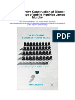 The Discursive Construction of Blame The Language of Public Inquiries James Murphy Full Chapter