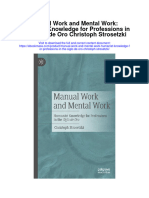 Manual Work and Mental Work Humanist Knowledge For Professions in The Siglo de Oro Christoph Strosetzki Full Chapter