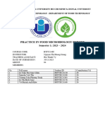 Report - Practice in Food Microbiology - Group 4