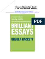 Brilliant Essays Macmillan Study Skills 1St Ed 2021 Edition Hackett Full Chapter