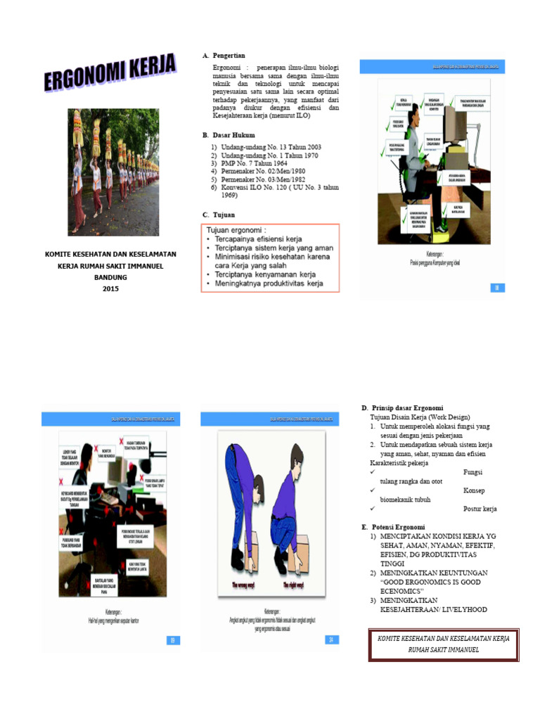 Ergonomi dan Kesehatan Kerja RS Immanuel | PDF | Sains & Matematika ...