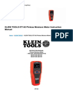 Et140 Pinless Moisture Meter Manual