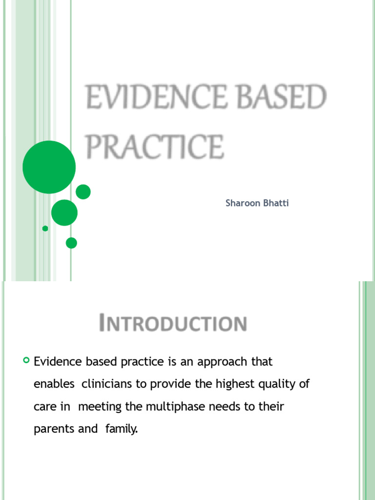 Evidence-Based Practice in Nursing | PDF | Evidence Based Medicine ...