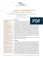 La Interculturalidad Como Posibilidad para Las Pedagogías en América Latina