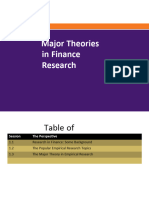 Major Therory in Financial Research