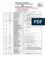 Pure Sciences - List of Shortlisted Poster and Models