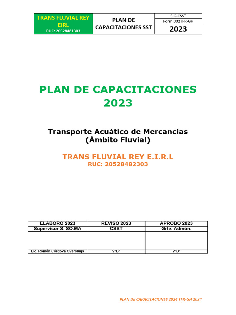 Plan de Capacitacion 2023 | PDF | Business | Gestión de recursos humanos