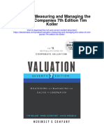 Valuation Measuring and Managing The Value of Companies 7Th Edition Tim Koller All Chapter