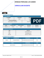 Curriculum Docente: Universidad Peruana Los Andes