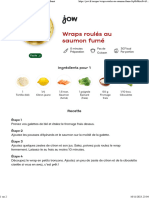 Jow - Imprimer Recette Wraps Roulés Au Saumon Fumé