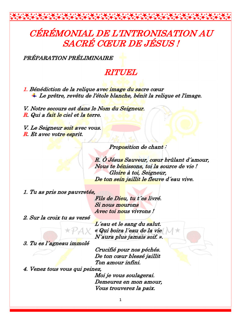 Intronisation du Sacré Coeur de Jésus dans nos foyers main image 1