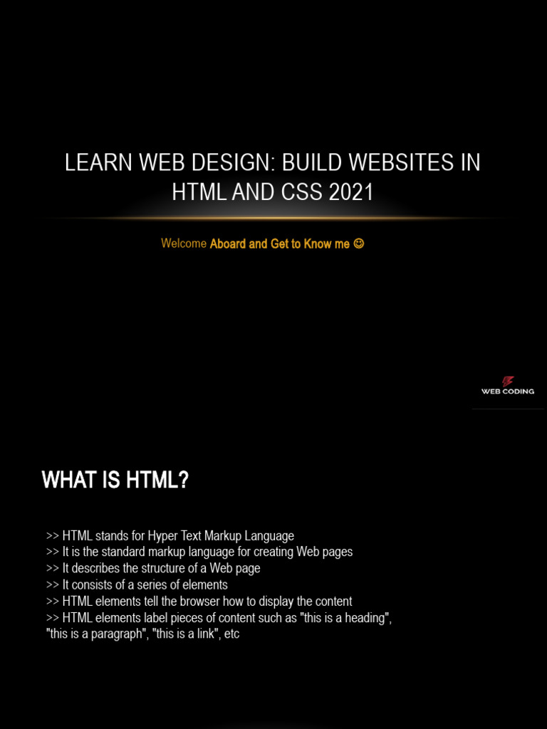 html and css course pdf