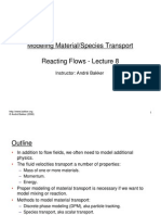 Modeling Material/Species Transport Reacting Flows - Lecture 8