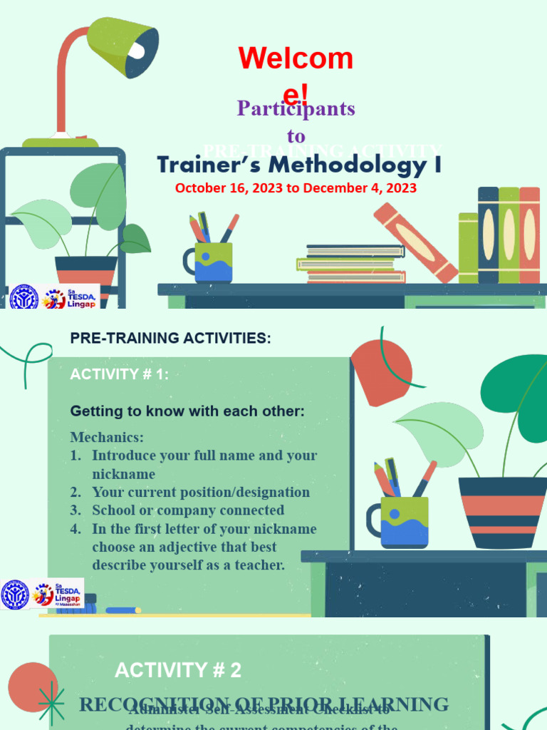 TMI-PRE-TRAINING ACTIVITY (Updated1) | PDF | Business | Art