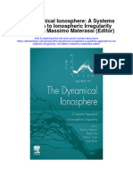 The Dynamical Ionosphere A Systems Approach To Ionospheric Irregularity 1St Edition Massimo Materassi Editor Full Chapter