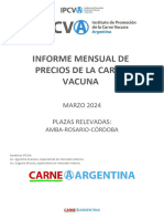 Informe Mensual Precios Carne Vacuna