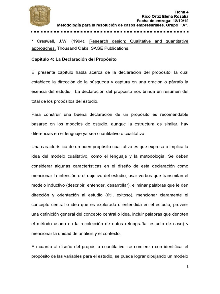 Tarea4 sit cap tulo iv research design la declaraci n del prop sito