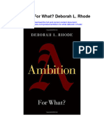 Ambition For What Deborah L Rhode Full Chapter