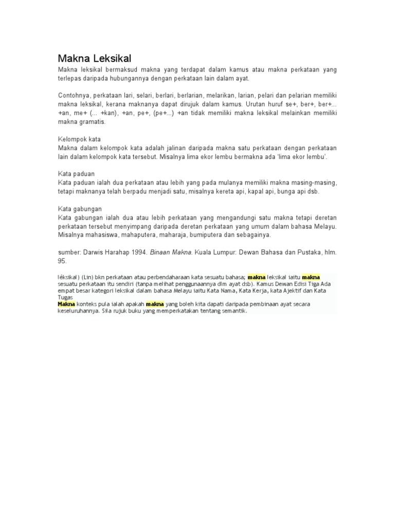 Makna Leksikal Pdf