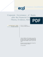 Corporate Governance of Banks After The Financial Crises - Theory, Evidence, Reforms