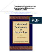 Crime and Punishment in Islamic Law A Fresh Interpretation Mohammad Hashim Kamali Full Chapter