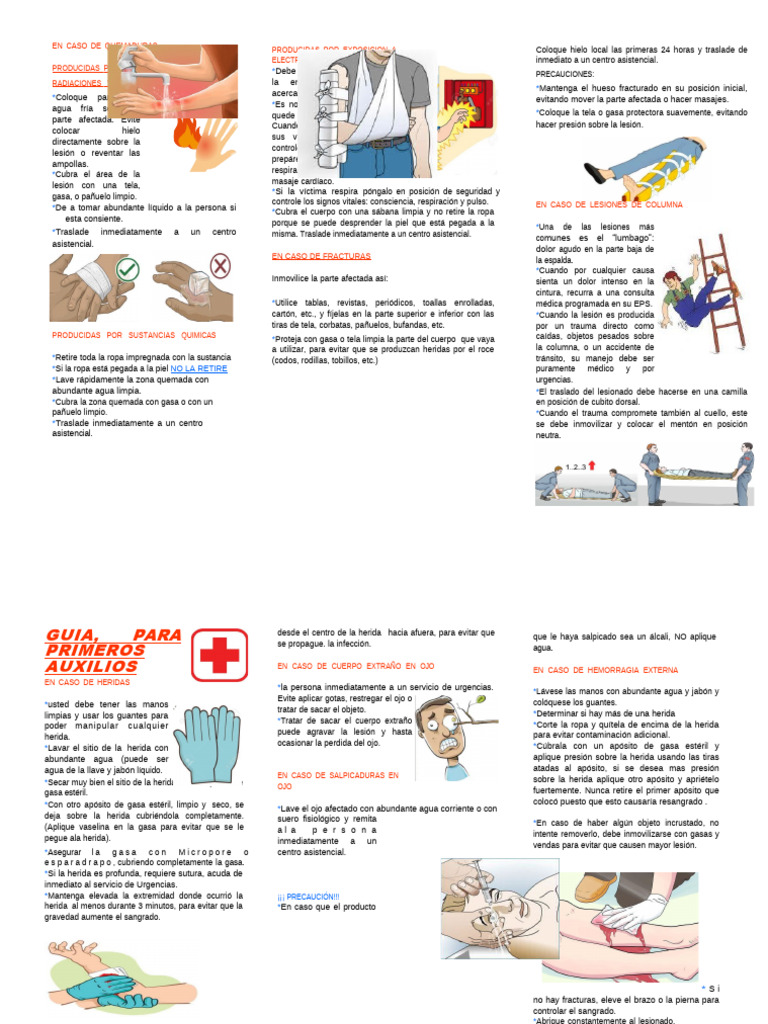 Manual de Primeros Auxilios | PDF | Herida | Agua