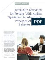Sociosexuality Education For PersonsWith Autism Spectrum Disorders Using Principles of Applied Behavior Analysis