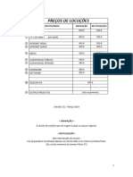 Tabela de locução Portugal