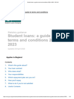 Student Loans - A Guide To Terms and Conditions 2022 To 2023 - GOV - Uk