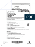 GCSE Maths Mock Set 8 1MA1_3F Question Paper