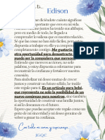 Documento A4 de Carta de Amor Con Flores en Estilo Acuarela Azul