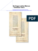 Varro de Lingua Latina Marcus Terentius Varro All Chapter