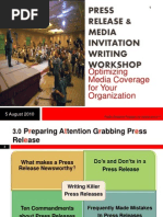 Press Release Writing Workshop 2