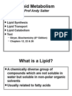 Lipid Metabolism 1 2018