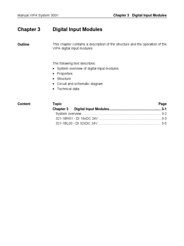 Chapter 3 Digital Input Modules | PDF | Light Emitting Diode | Switch
