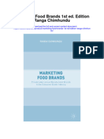 Marketing Food Brands 1St Ed Edition Ranga Chimhundu Full Chapter