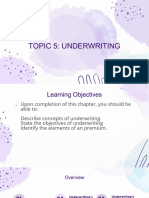 TOPIC 5 _UNDERWRITING