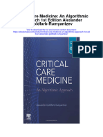 Critical Care Medicine An Algorithmic Approach 1St Edition Alexander Goldfarb Rumyantzev Full Chapter