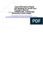 Critical Care Eeg Basics Rapid Bedside Eeg Reading For Acute Care Providers Feb 29 2024 - 1009261169 - Cambridge University Press Jadeja Full Chapter