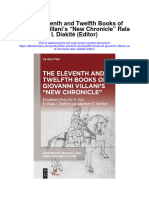 The Eleventh and Twelfth Books of Giovanni Villanis New Chronicle Rala I Diakite Editor Full Chapter