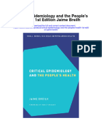 Critical Epidemiology and The Peoples Health 1St Edition Jaime Breilh Full Chapter