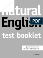 Natural English Pre-Intermediate Test Booklet