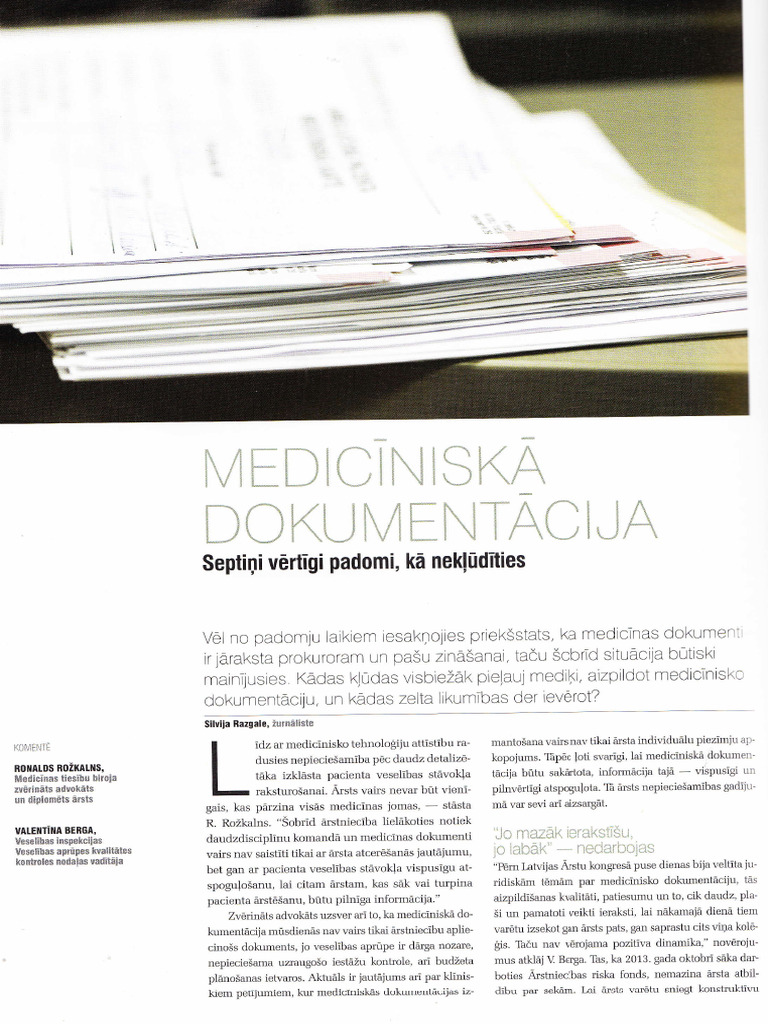 Mediciniskie Dokumenti | PDF