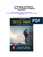 Download Critical Thinking A Students Introduction 7Th Edition Gregory Bassham full chapter