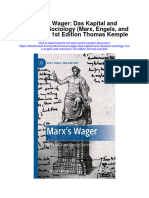 Marxs Wager Das Kapital and Classical Sociology Marx Engels and Marxisms 1St Edition Thomas Kemple Full Chapter